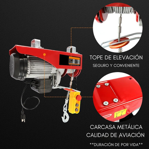 Tecle Electrico 1200kg Izaje O Levante 220v 1800w