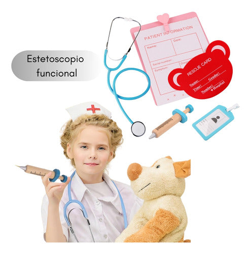 Set Juego De Roles Doctor Juego Madera Niños
