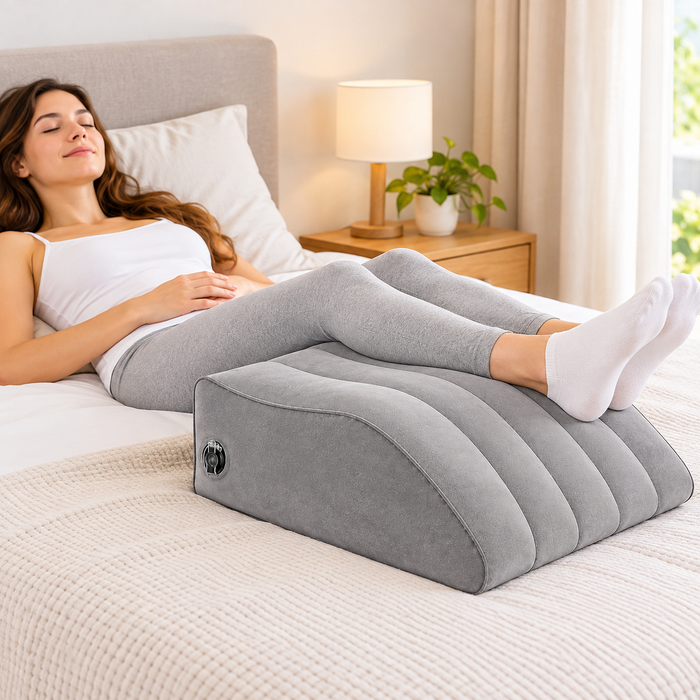 Cojín Elevador De Piernas Para Dormir + Bolsa Almacenamiento