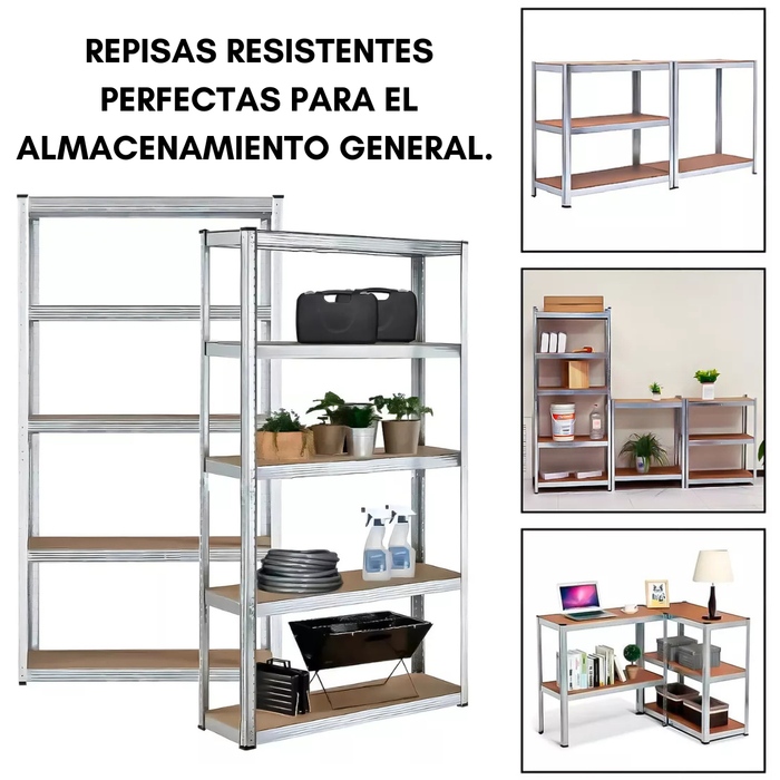 Pack 2 Estante Rack Metalico 180x90x40 Repisa Galvanizado