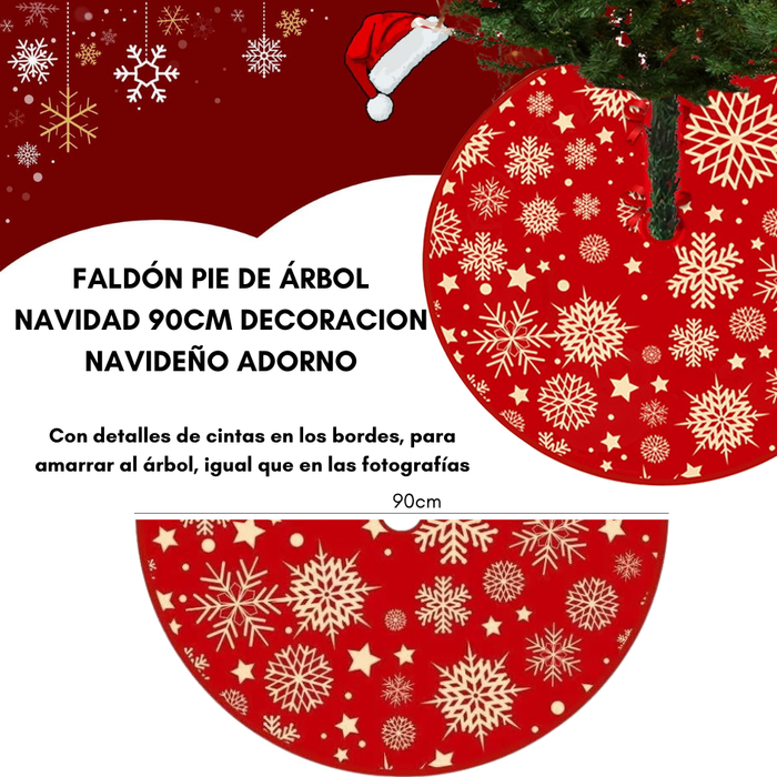 Faldon Pie De Arbol Navidad 90cm Decoracion Navideño Adorno