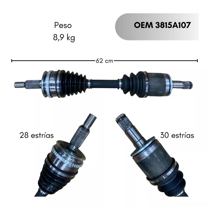 Homocinetica Izquierda Mitsubishi L200 2007-2021 Completa
