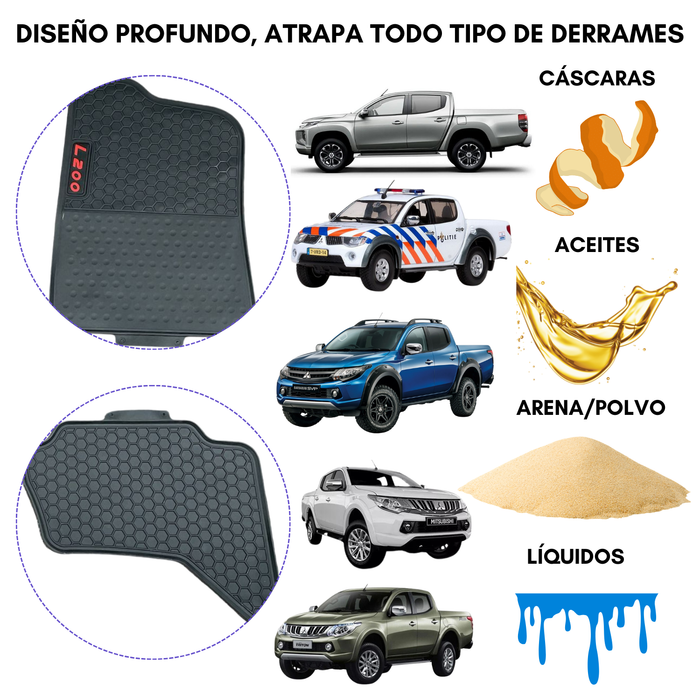 Juego Piso Alfombra Calce Perfecto Mitsubishi L200 2016 2023