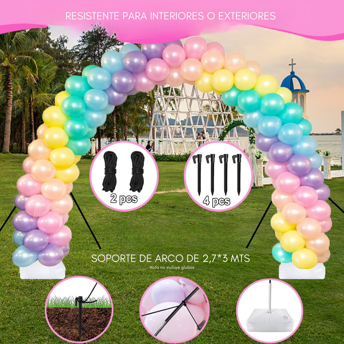 Kit De Arco De Globos 2.7 X 3 Metros Mas Inflador Globos