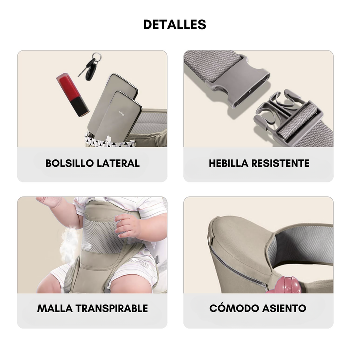 Mochila Porta Bebé Cánguro Ergonómico 15 Posiciones 48 Meses