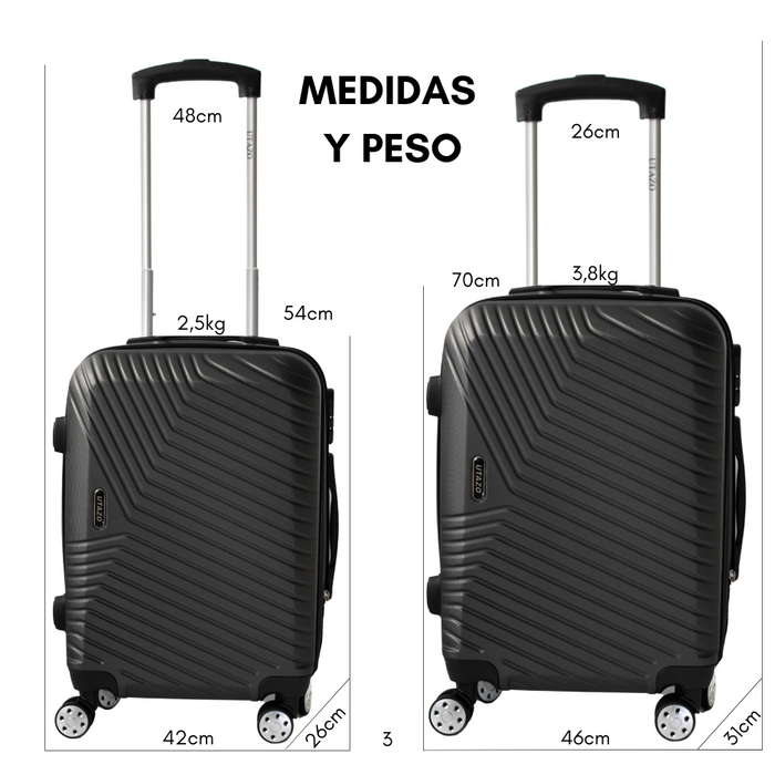 Set 2 Maleta Equipaje Mediana Grande Viaje Bodega 18 28 Kg