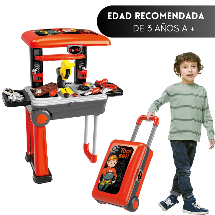 Maleta Juegos Transformable 2 en 1 Set Herramientas 30 Piezas