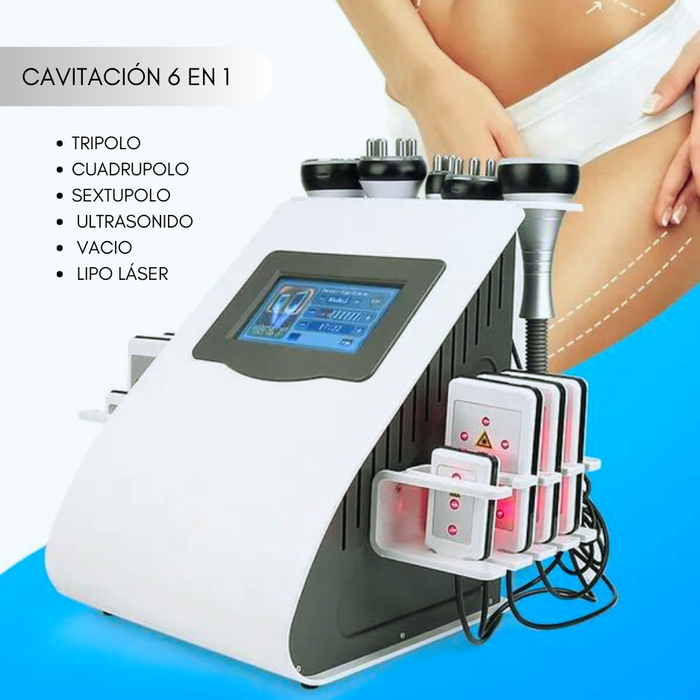 Máquina Cavitación 6 En 1 Radiofrecuencia Láser Lipolaser