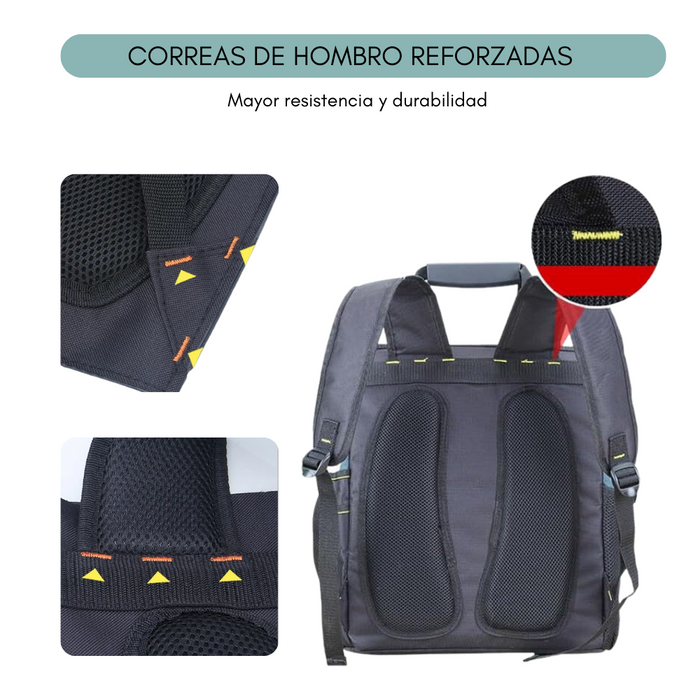 Mochila Bolso Porta Herramientas 20 Bolsillos Reforzada