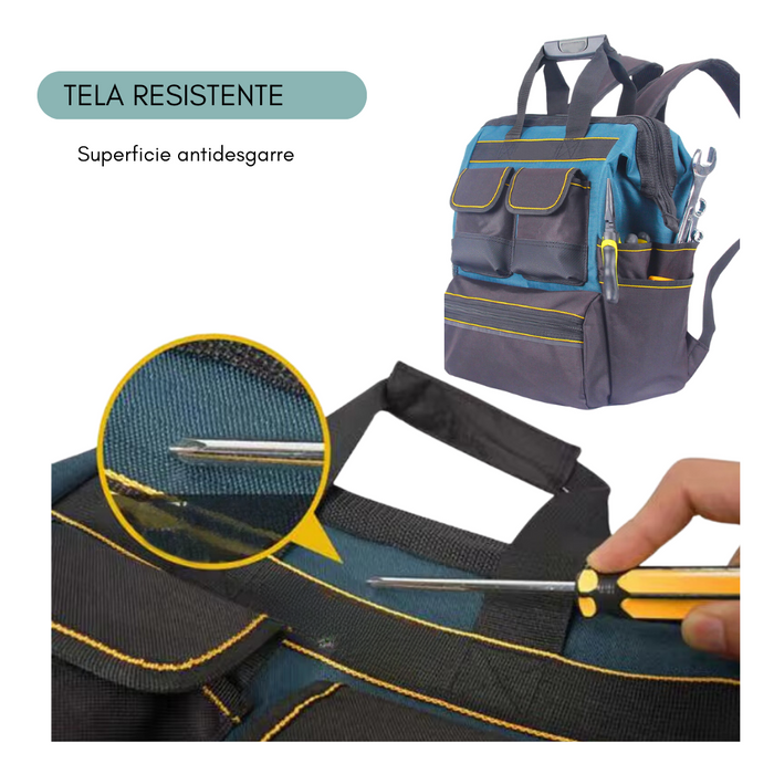 Mochila Bolso Porta Herramientas 20 Bolsillos Reforzada