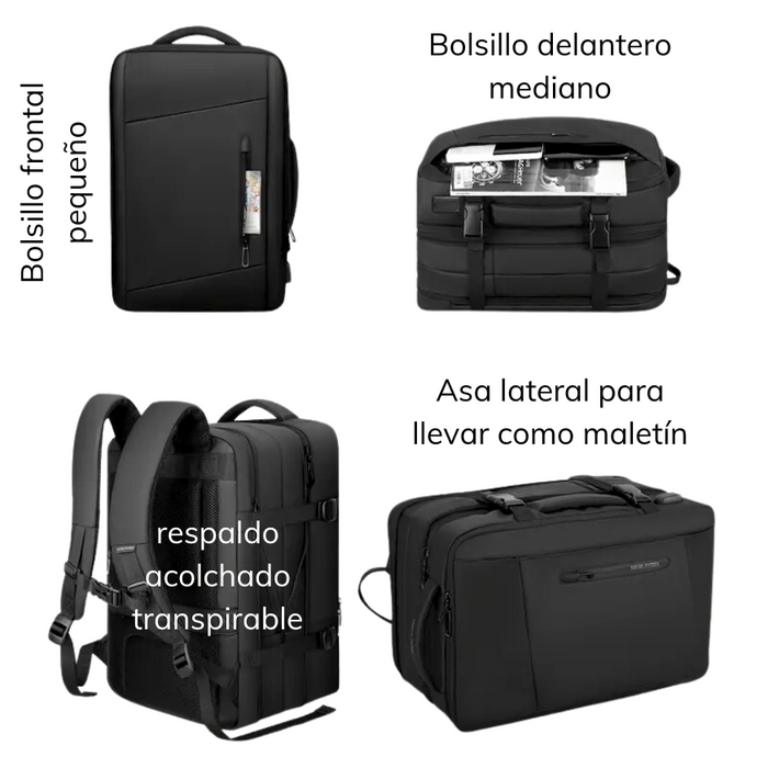 Mochila Carry On Impermeable Capucha Expansible 35 Lts