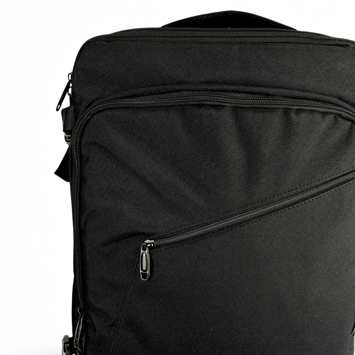 Mochila De Viaje Avión Expandible 40l Impermeable Antirrobo Negro