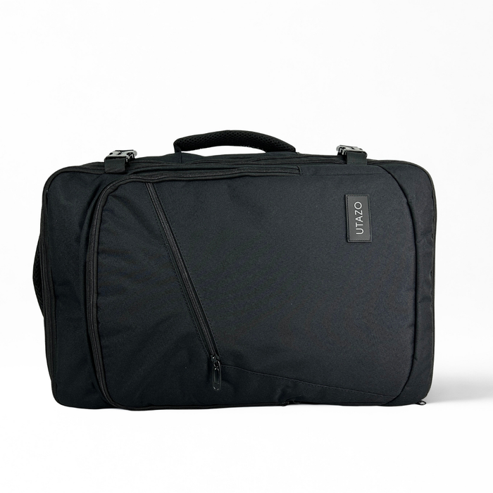 Mochila De Viaje Avión Expandible 40l Impermeable Antirrobo Negro