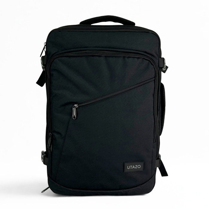 Mochila De Viaje Avión Expandible 40l Impermeable Antirrobo Negro