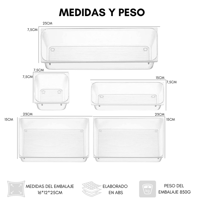 Juego De 16 Cajones De Escritorio Organizadores