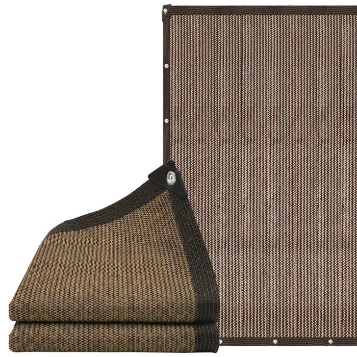 Toldo Vela Terraza Sombreadora Rectangular Malla Jardin 4x6m Orilla Negra Reforzado 6 Costuras