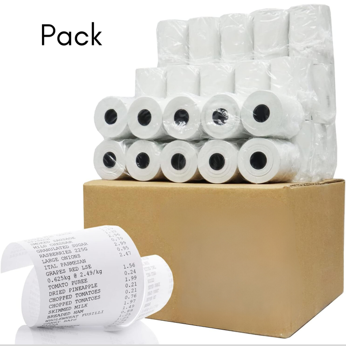 Caja 50 Rollos Papel Térmico 80mm X 80mm Largo Telotenemos Papel Para Impresora Térmica Papel Rollo Termico Boleta Factura Color Blanco