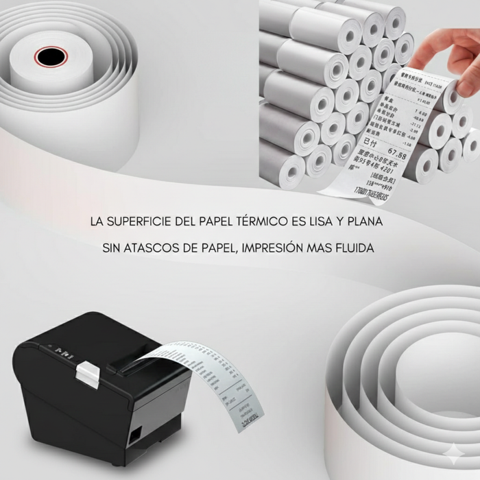 25 Rollos Térmicos 80x80 Mm Cinta Papel Impresora Térmica