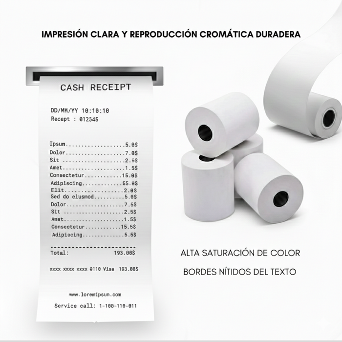 25 Rollos Térmicos 80x80 Mm Cinta Papel Impresora Térmica