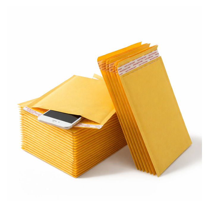 Pack 100 Sobre Kraft Acolchado Con Burbujas Para Envíos Amarillo 15x21 cm