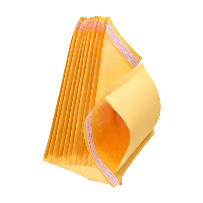Pack 50 Sobre Kraft Acolchado Con Burbujas Para Envíos Amarillo 12x16 cm