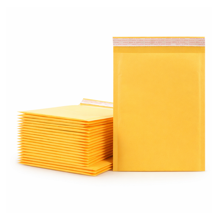 Pack 50 Sobre Kraft Acolchado Con Burbujas Para Envíos Amarillo 15x21 cm