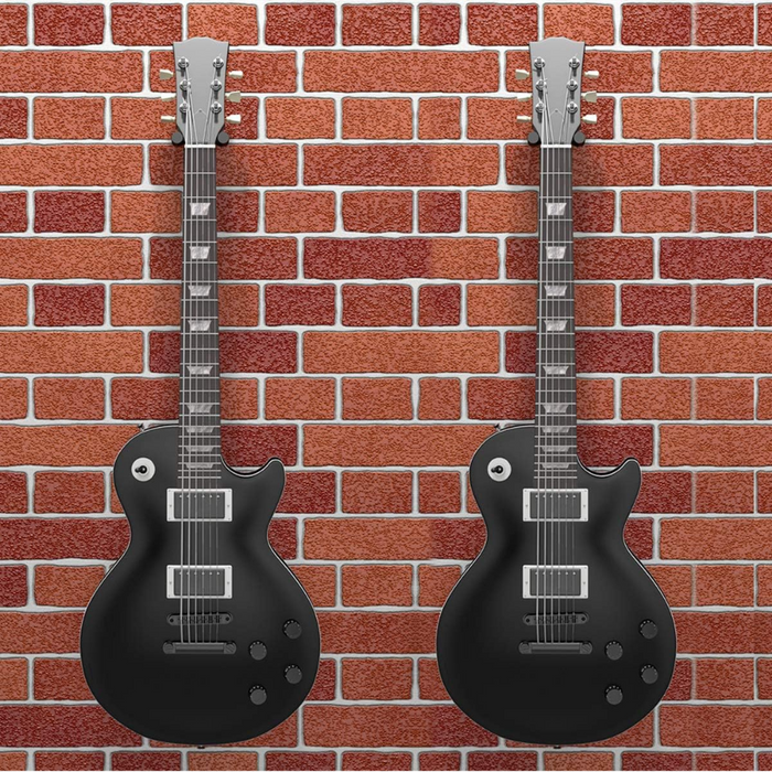 Pack 4 Soporte Guitarra Pared Colgador Bajo Y Ukelele Negro