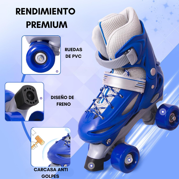 Patines Roller 4 Ruedas Ajustables Artísticos Para Niños