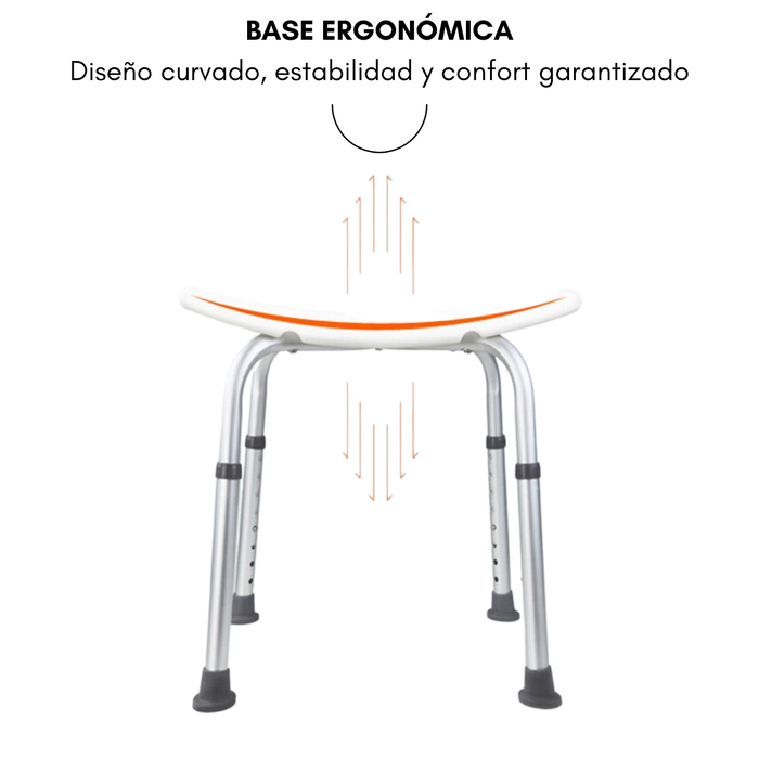 Silla Baño Ajustable Antideslizante Soporte De Ducha 130 Kg
