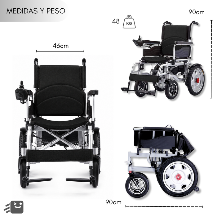 Silla de Ruedas Eléctrica Plegable con Joystick