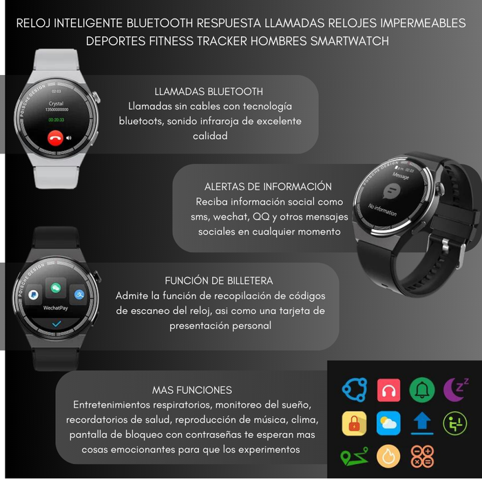 Smartwatch Genérico Reloj Inteligente Hk46 Bluetooth Gt3pro