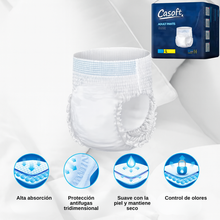 Pañales Adulto Pants Alta Absorción Calzón Uso Cotidiano 80u Talla L