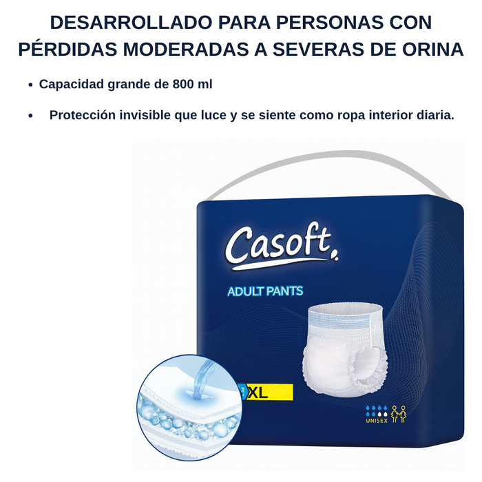 Pañales Adulto Pants Alta Absorción Calzón Uso Cotidiano 80u Talla XL