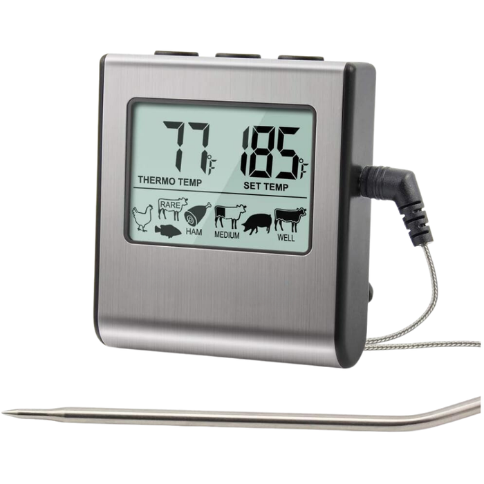 Termometro Digital Cocina Con Sonda Carnes Premium Tp16