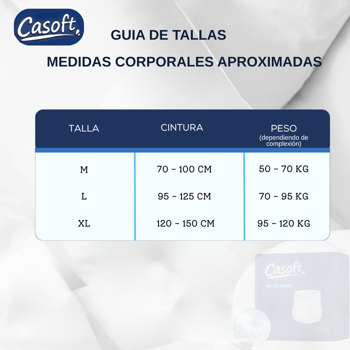 Pañales Adulto Pants Alta Absorción Calzón Uso Cotidiano 80u Talla M