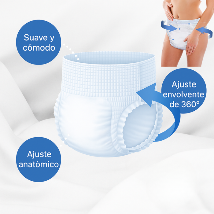 Pañales Adulto Pants Alta Absorción Calzón Uso Cotidiano 80u Talla M