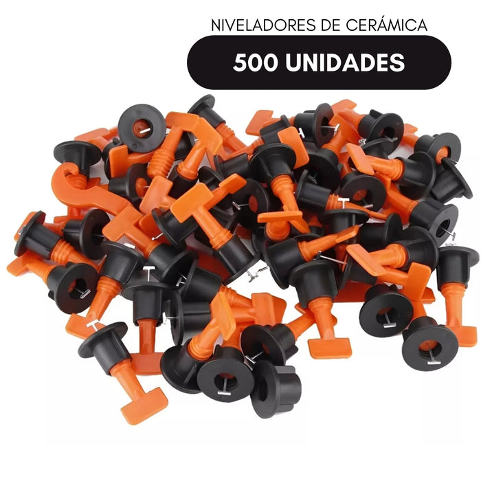 Kit Nivelador Cerámica Porcelanato Reutilizable 500 Unidades