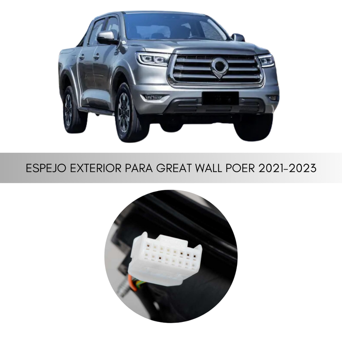 Espejo Electrico Izquierdo Para Great Wall Poer 2021-2023
