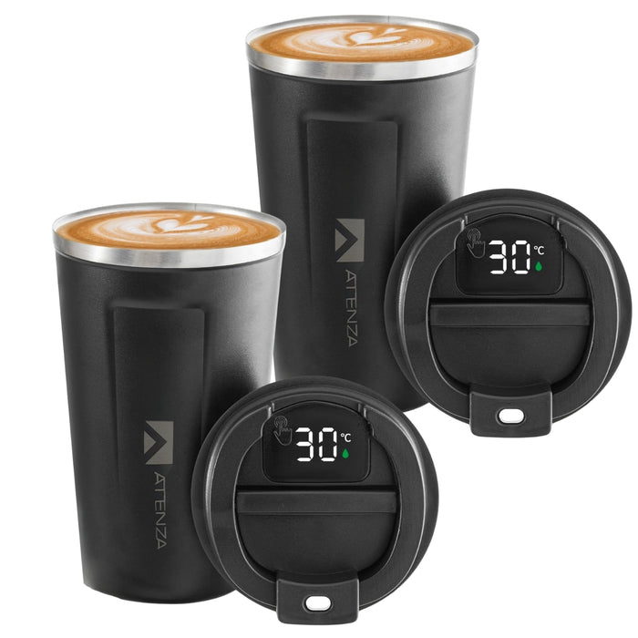 Pack 2 Termo Café Botella Agua Térmica Pantalla Temperatura