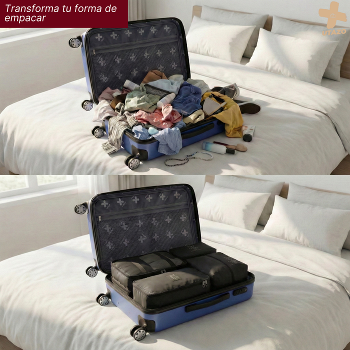 Set 11 Organizador Maleta Bolsos Viaje Organizadores Utazo® Negro