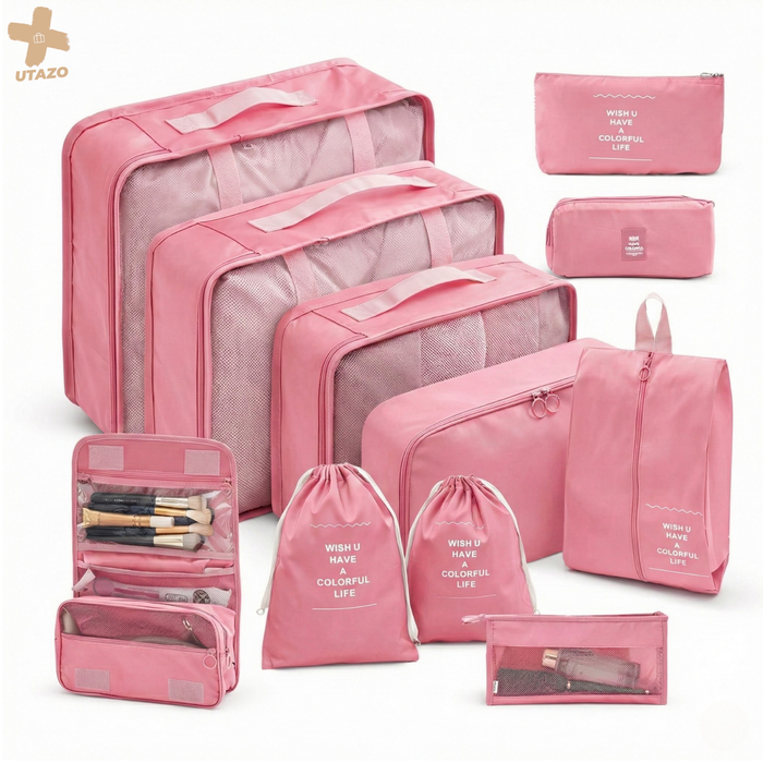 Set 11 Organizador Maleta Bolsos Viaje Organizadores Utazo® Rosa