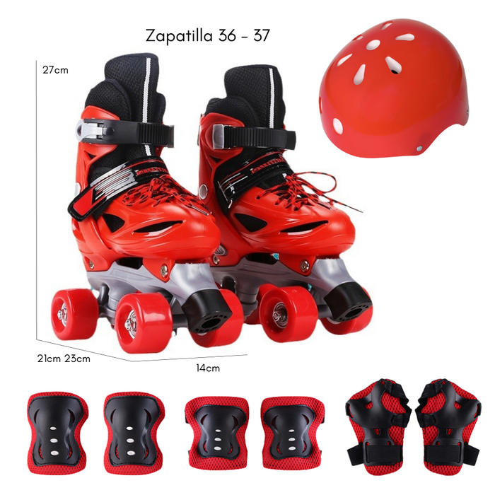 Patines Roller 4 Ruedas Ajustables Artísticos Para Niños