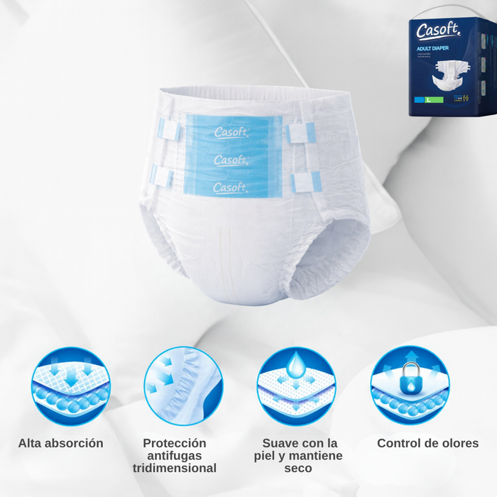 Pañales Para Adulto Uso Cotidiano Con Broche Ajuste 10un Talla L