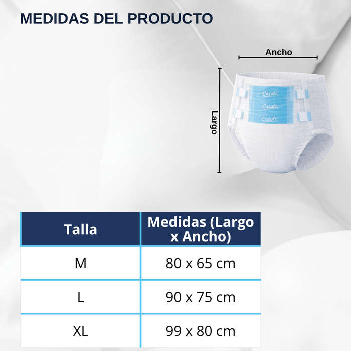 Pañales Para Adulto Uso Cotidiano Con Broche Ajuste 10un Talla M