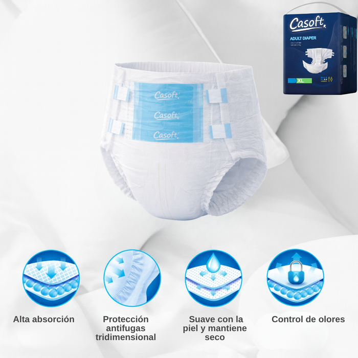 Pañales Para Adulto Uso Cotidiano Con Broche Ajuste 10un Talla XL