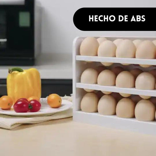 Organizador De Huevos Caja Huevera Refrigerador 3 Niv 30unid