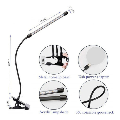 Lámpara Luz Led Uv Cultivo Interior Plantas 2 Tubos