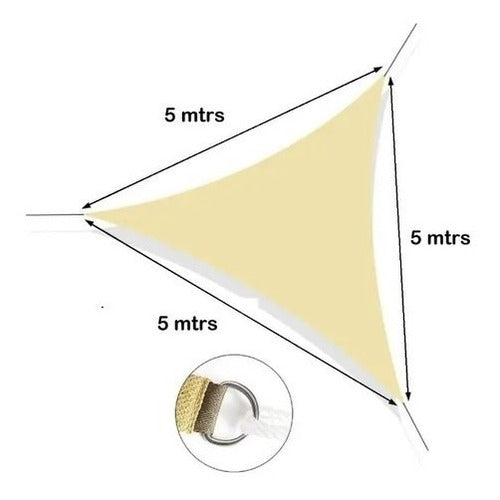 Carpa Toldo Vela Triangular Impermeable Sombreador 5*5*5 mt