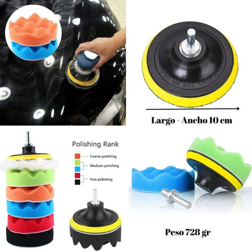 Set Accesorios de Taladro Para Limpiar Bano Azulejos Auto Cepillo