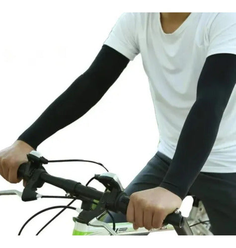 2 Mangas Cubre Brazos Protección Solar UV Moto Bici Deportes
